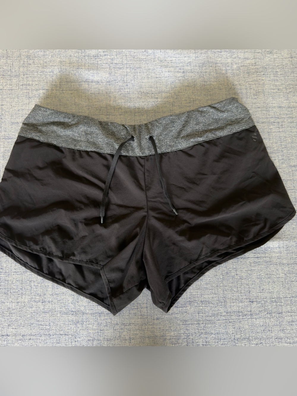 H&M Sport Black Heather and Bright Coral Mesh Shorts
